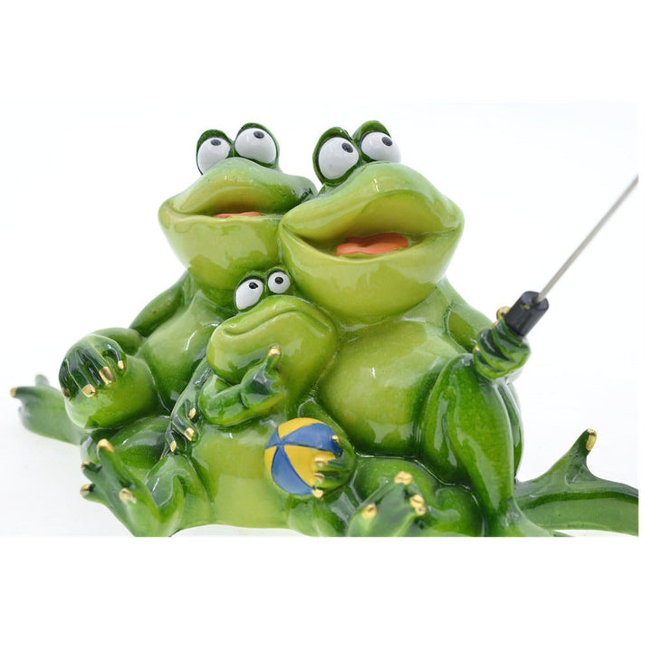 Frog Family Selfie Ornament for Playful Home Decor