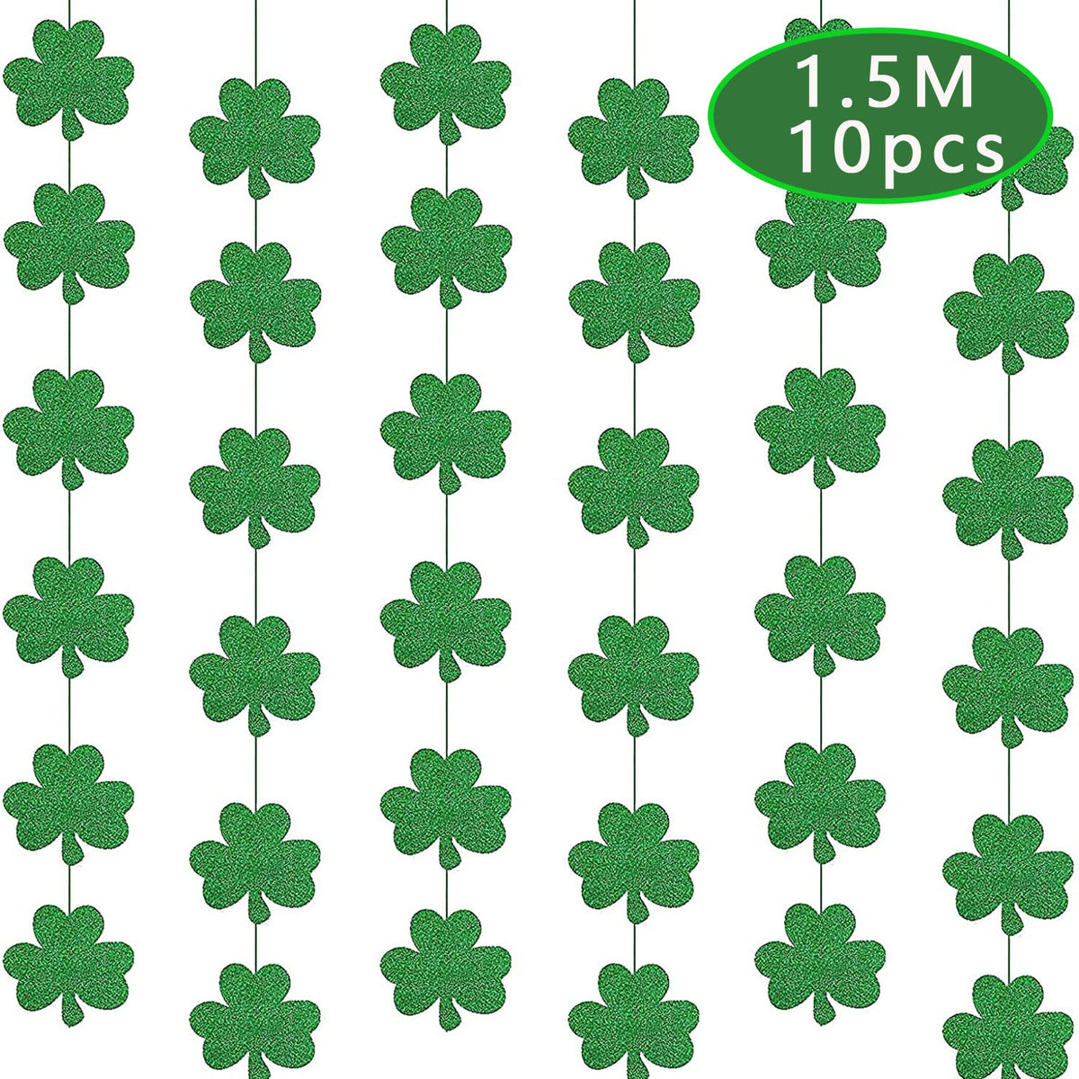 St. Patrick's Day Decoration Set With Shamrock Banner