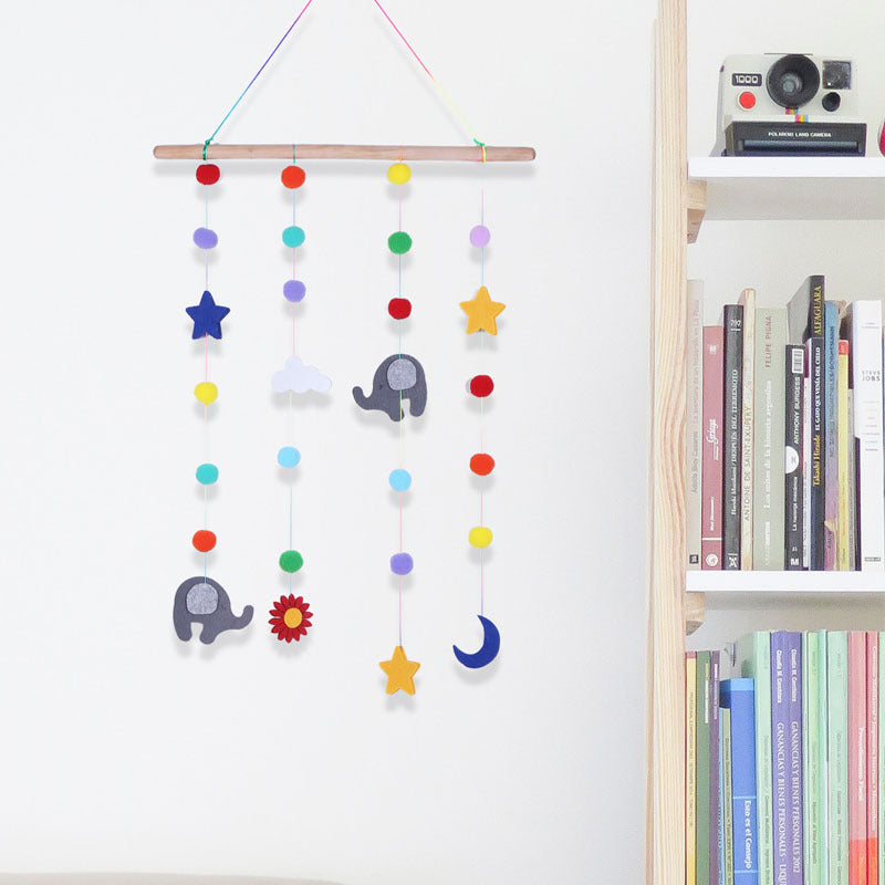 Rainbow Star Wall Hanging Decor for Children's Rooms