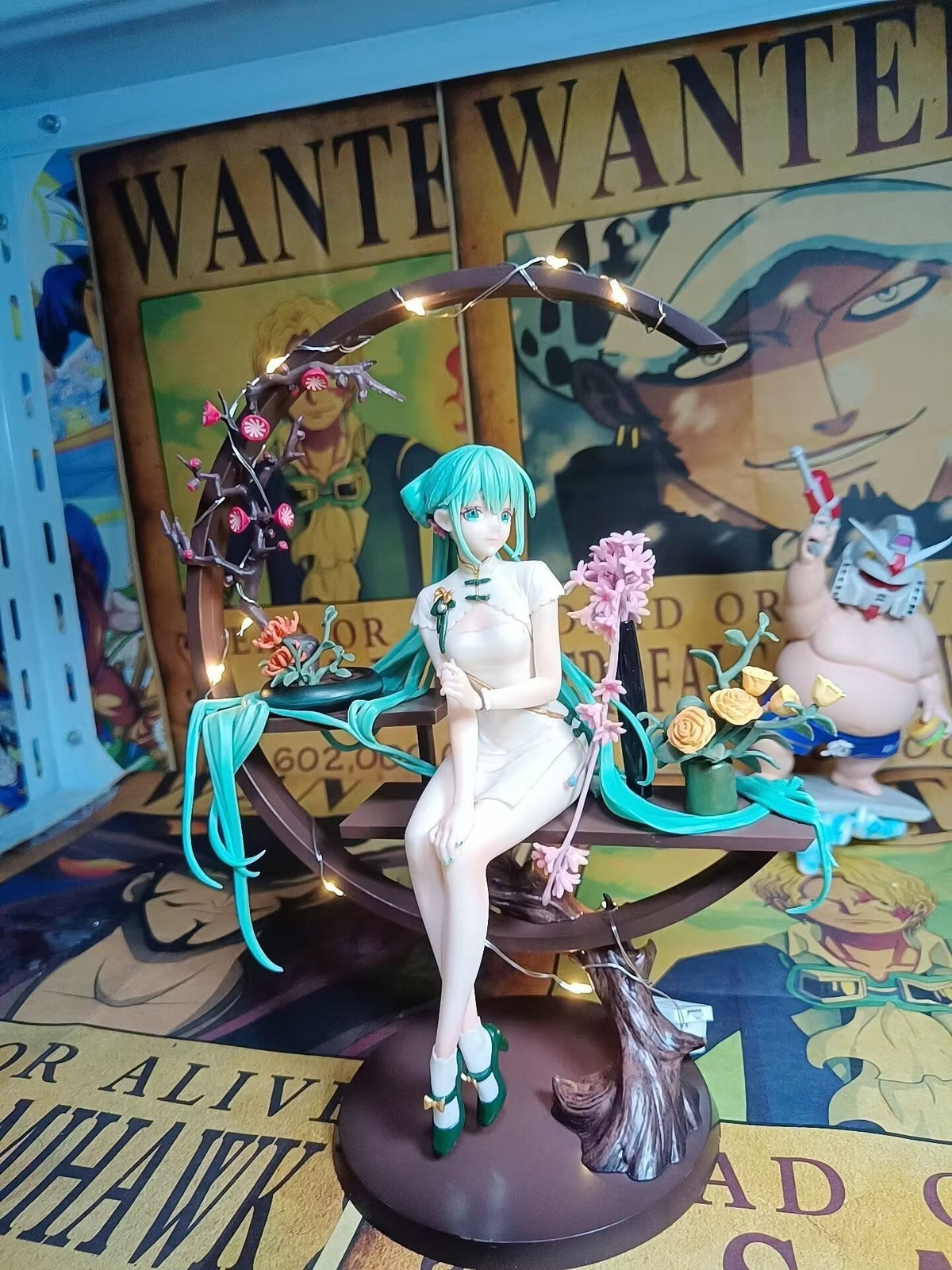 Anime Display Figure With Luminous Warm-Lit Centerpiece