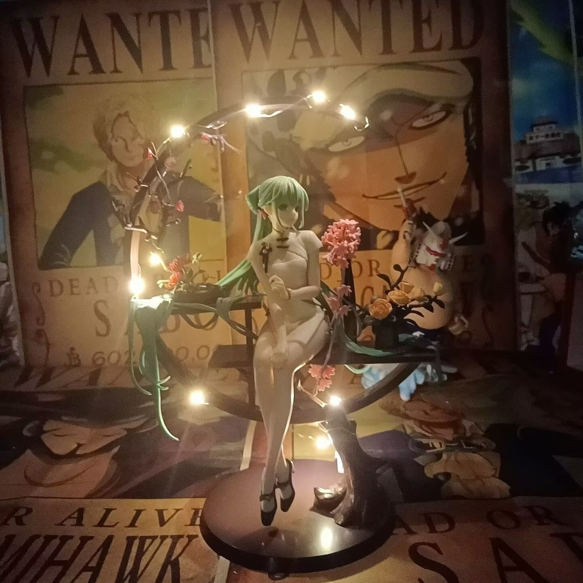 Anime Display Figure With Luminous Warm-Lit Centerpiece