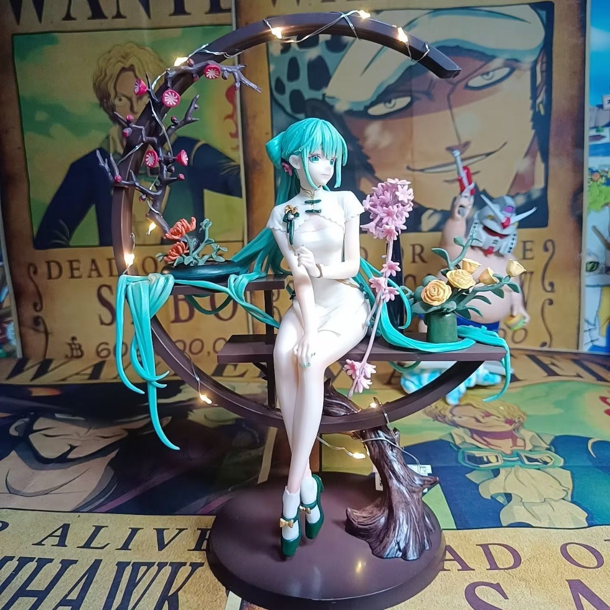 Anime Display Figure With Luminous Warm-Lit Centerpiece