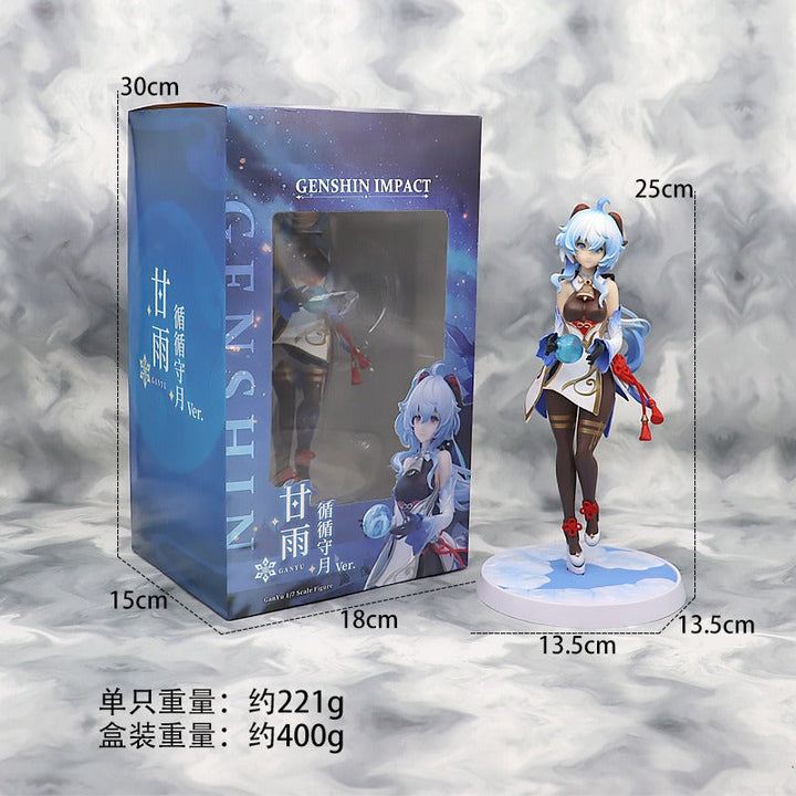 Ganyu Anime Figure Collectible with Moonlit Display Base