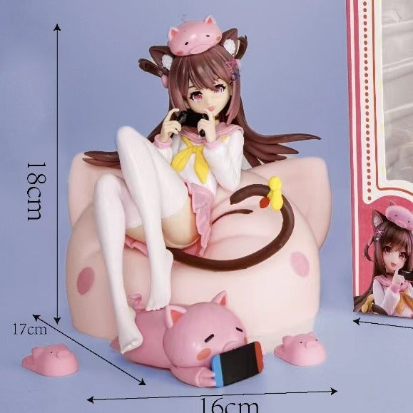 Pig Princess Anime Figurine for Whimsical Shelf Displays