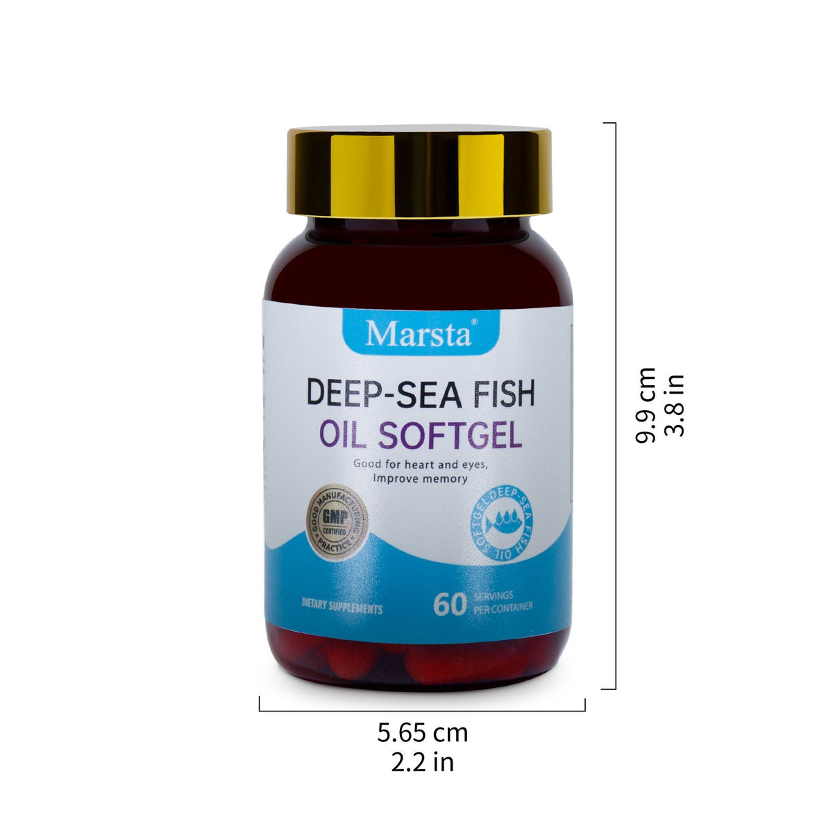 Deep Sea Fish Oil Softgels for Heart & Eye Support