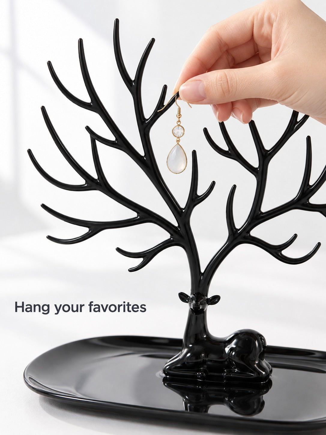 Deer Antler Jewelry Stand for Earrings, Rings & Necklaces