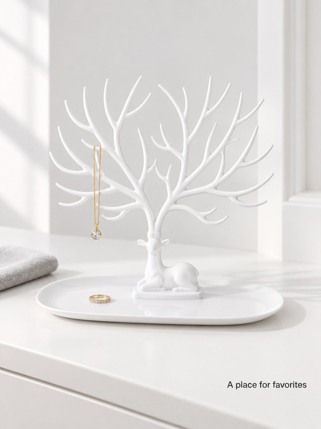 Deer Antler Jewelry Stand for Earrings, Rings & Necklaces