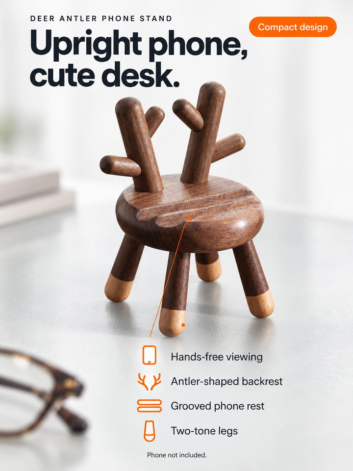 Deer Antler Phone Stand for Desk: Hands-Free Viewing