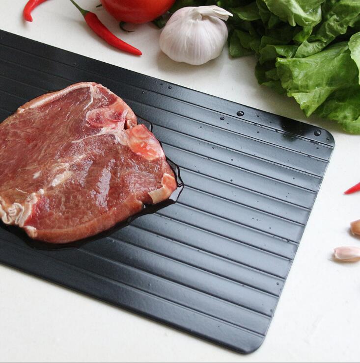 Metal Defrost Tray for Frozen Meat and Fish, No Power