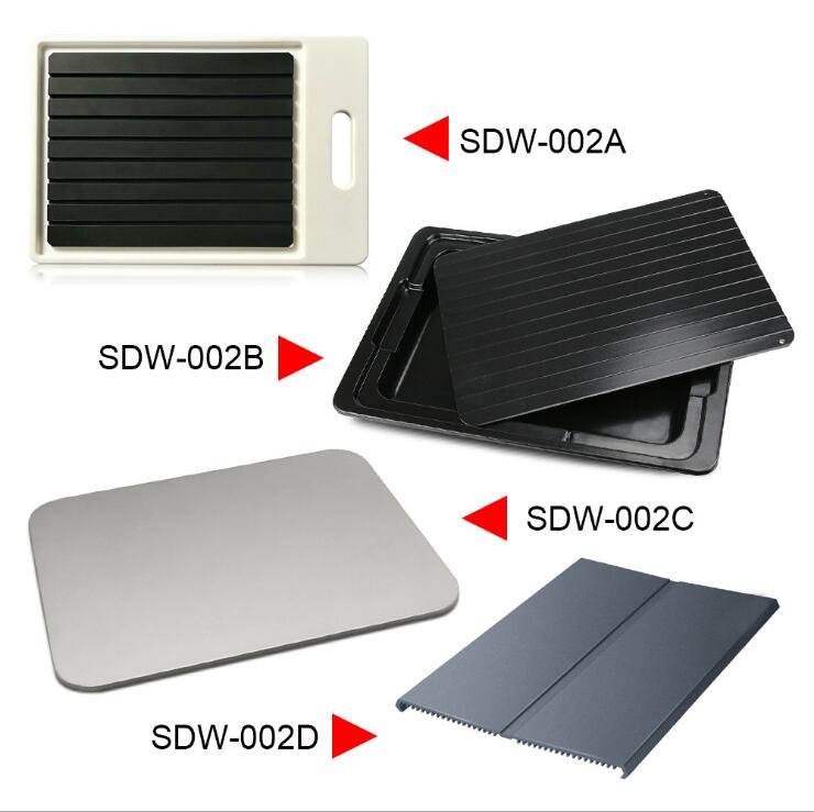Metal Defrost Tray for Frozen Meat and Fish, No Power
