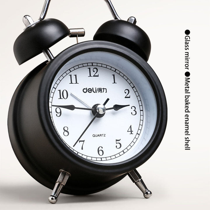 Vintage Alarm Clock With Luminous Hands & Twin Bells