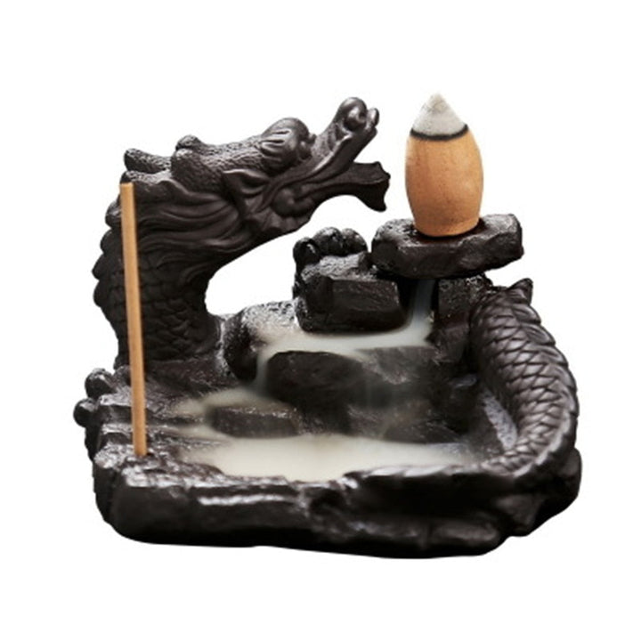 Backflow Incense Burner - Dragon Waterfall Decor