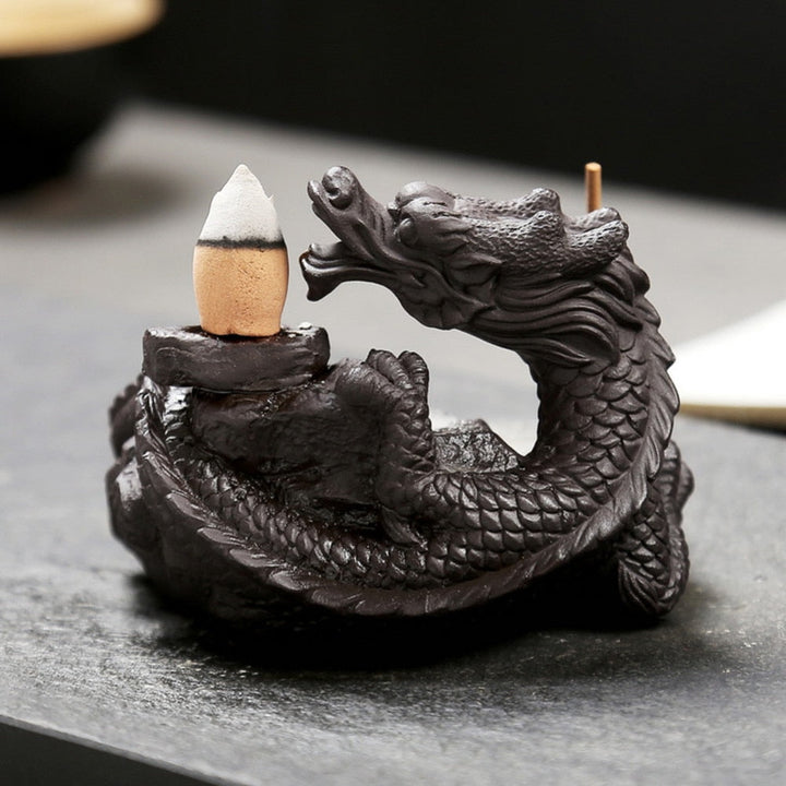 Backflow Incense Burner - Dragon Waterfall Decor