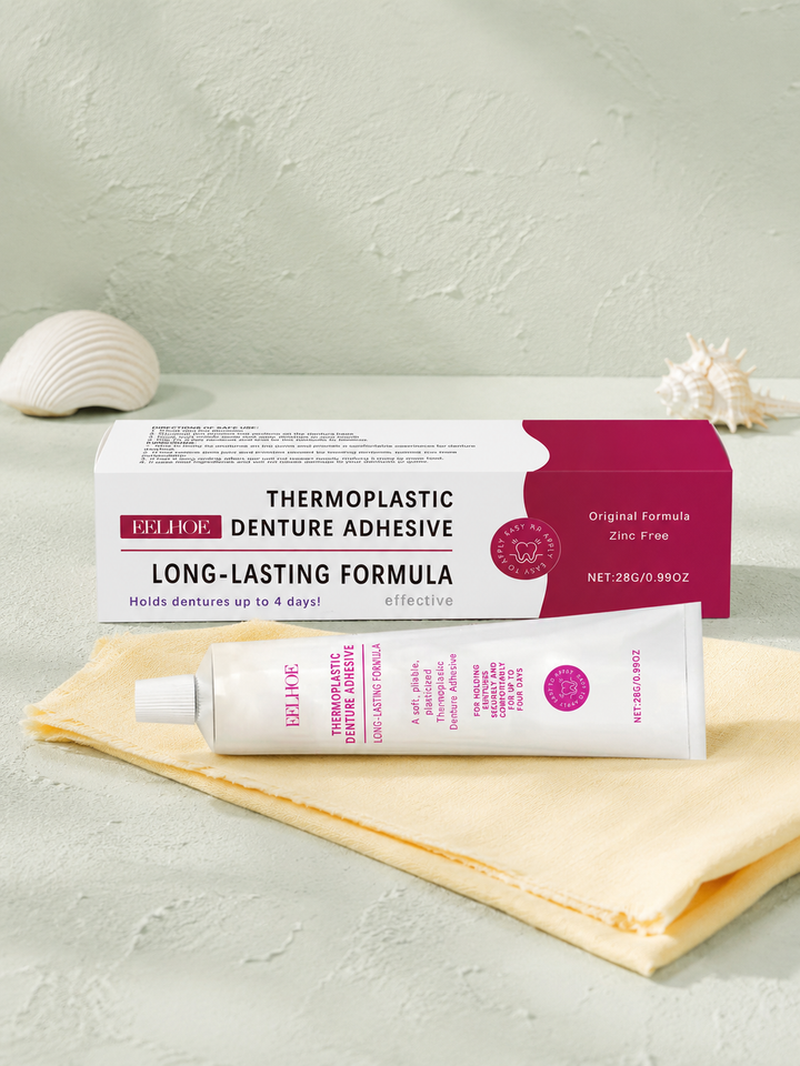 Denture Adhesive — 4‑Day Hold, Zinc‑Free Comfort
