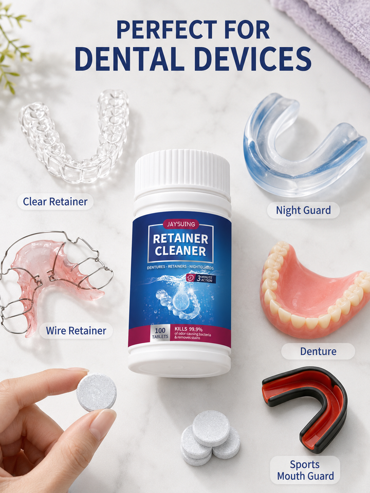 Denture Cleaning Tablets — 3-Min Deep Clean & 99.9%