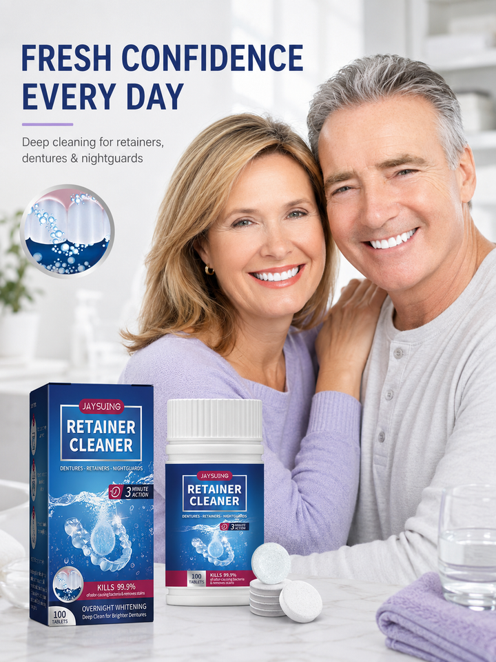Denture Cleaning Tablets — 3-Min Deep Clean & 99.9%