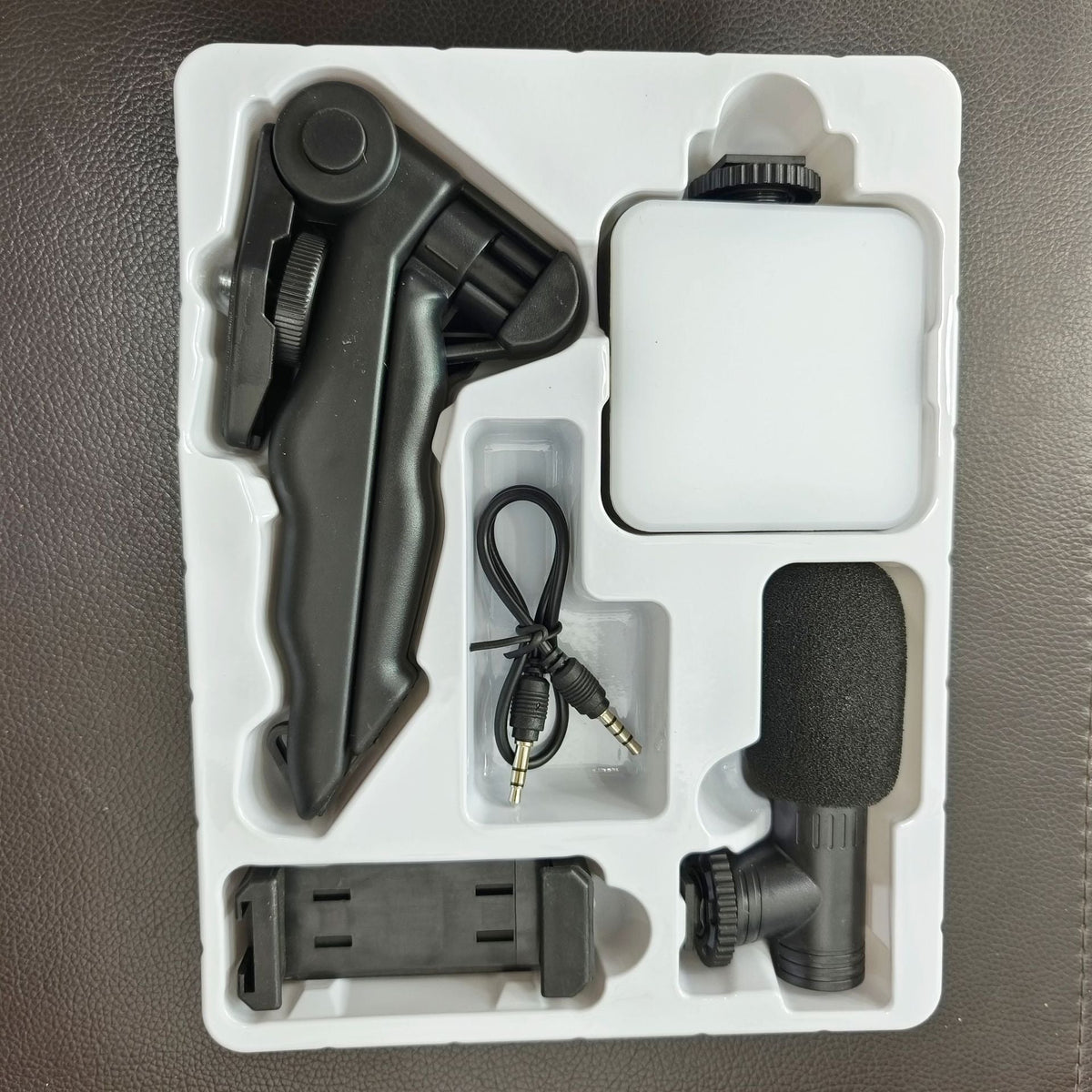 Phone Video Kit with Mic, LED Fill Light and Tripod Grip