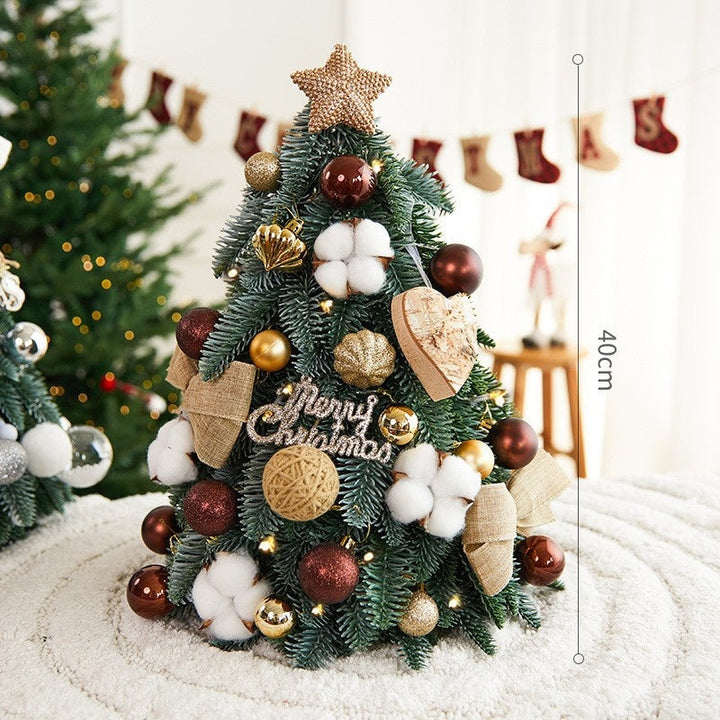 Desktop Christmas Tree Decor With Warm LED Lights