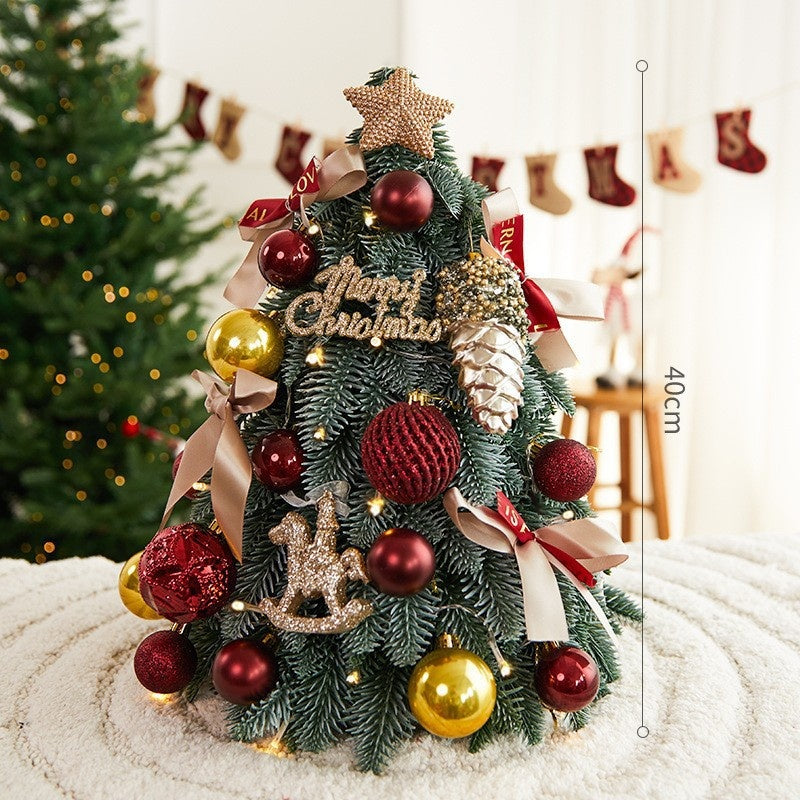 Desktop Christmas Tree Decor With Warm LED Lights