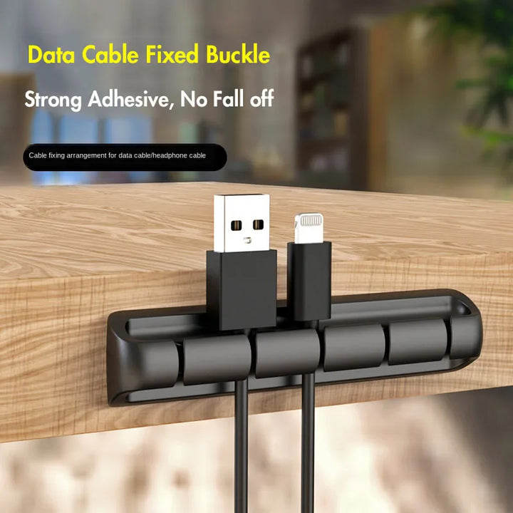 Desktop Cable Organizer Clips with Strong Adhesive Backing