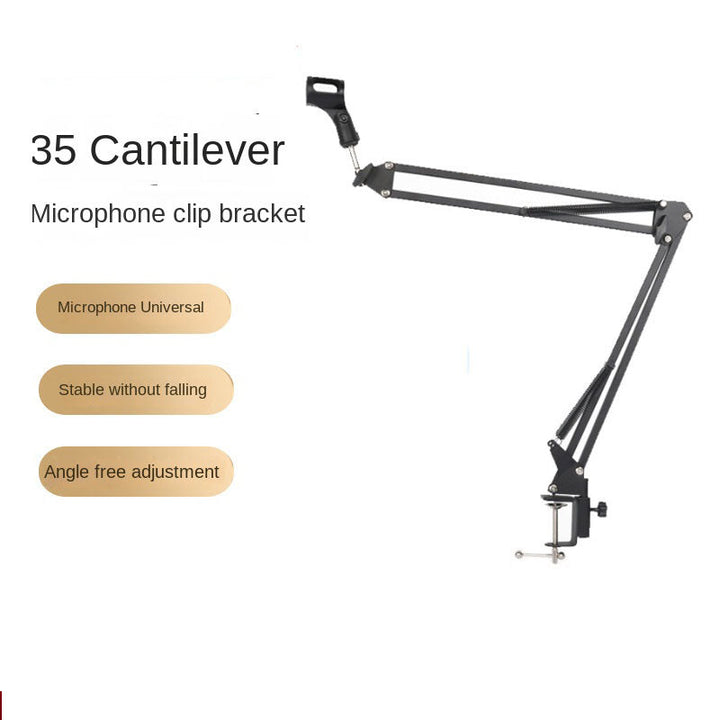 Desktop Microphone Stand with Boom Arm for Handheld Mic