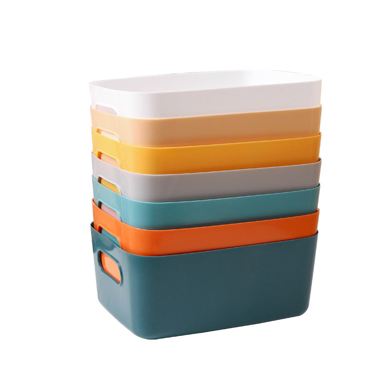 Desktop Storage Bin with Handles for Desk and Vanity