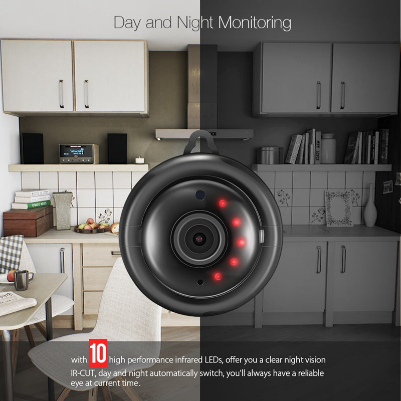 Wi-Fi Indoor Security Camera with Night Vision & Alerts