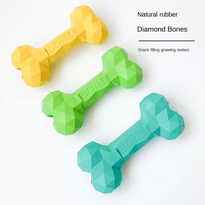 Dog Slow-Feeding Chew Toy with Diamond Bone Texture