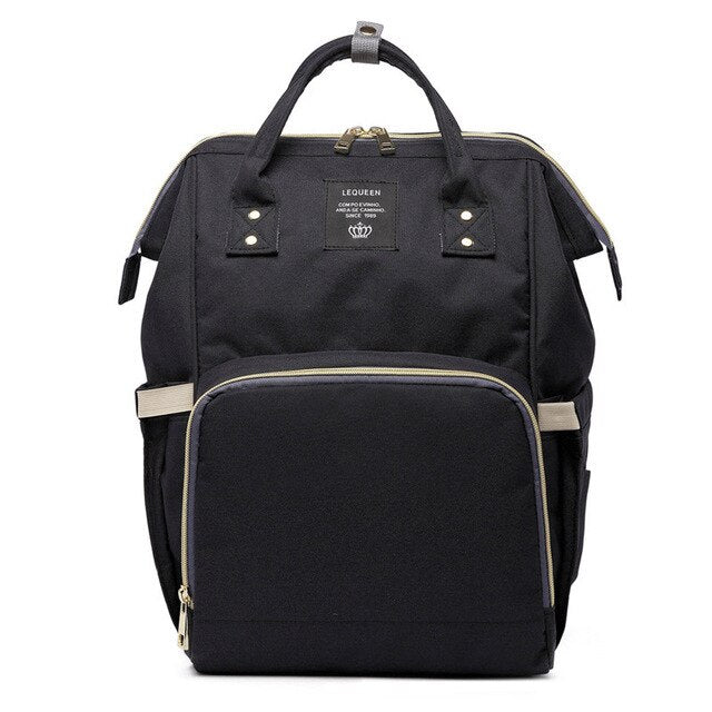 Large-Capacity Diaper Bag Backpack With Bottle Storage