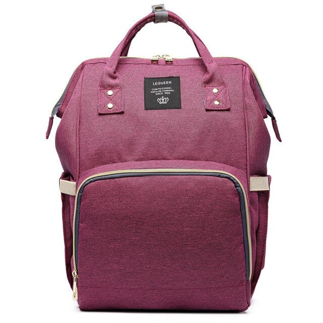 Large-Capacity Diaper Bag Backpack With Bottle Storage