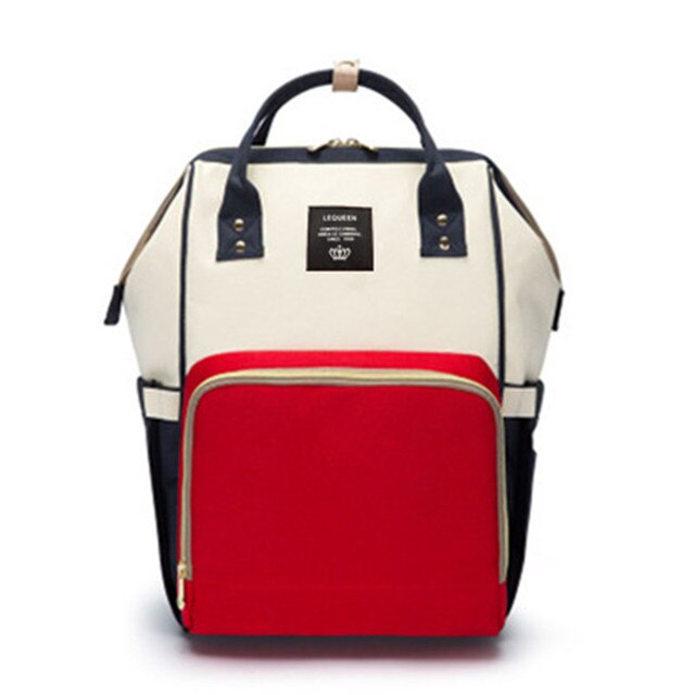 Large-Capacity Diaper Bag Backpack With Bottle Storage