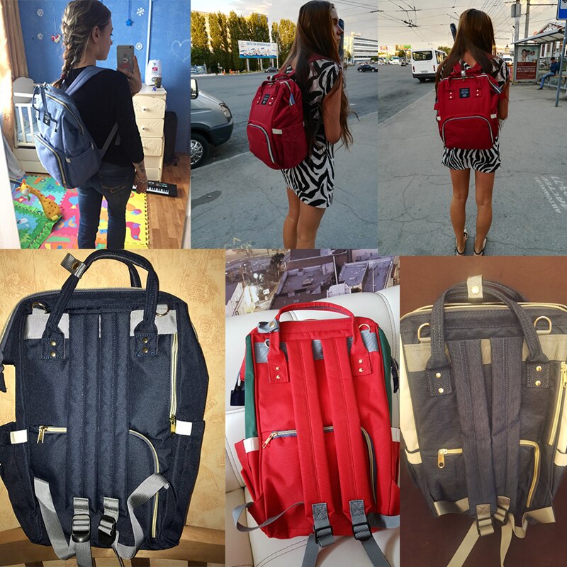 Large-Capacity Diaper Bag Backpack With Bottle Storage