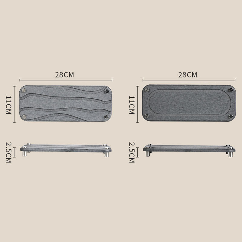 Wave-Textured Vanity Tray for Cosmetics and Jewelry