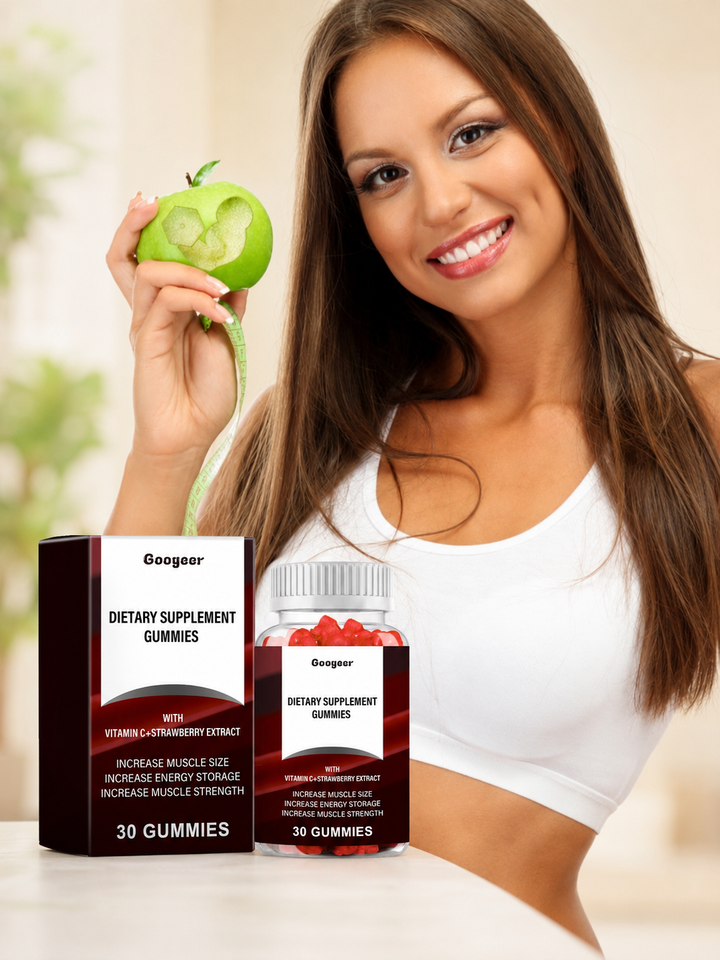 Strawberry Muscle & Energy Gummies — Build Strength, Feel