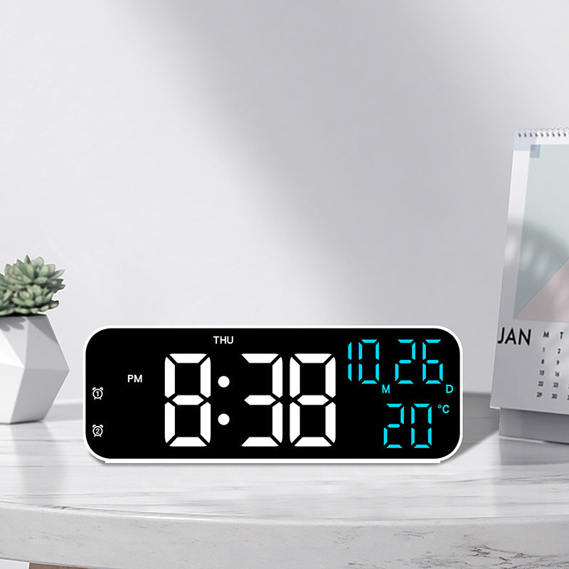 Digital Alarm Clock With Temperature & Date Display