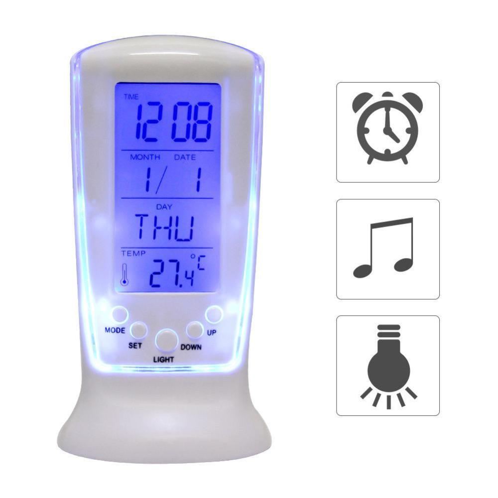 Digital LED Alarm Clock With Time, Date & Temperature