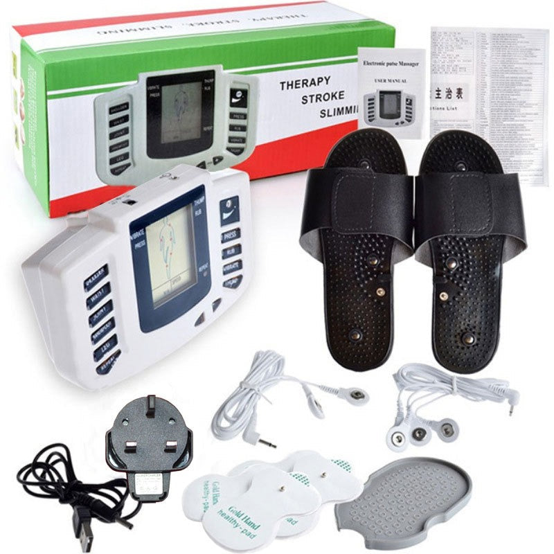 Electronic Pulse Massager with Foot Therapy Slippers