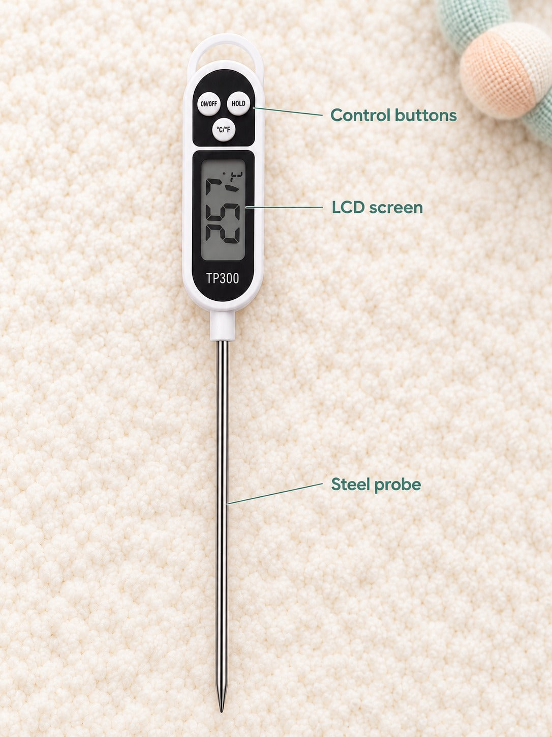 Digital Pen Food Thermometer for BBQ, Baking & Baby Milk
