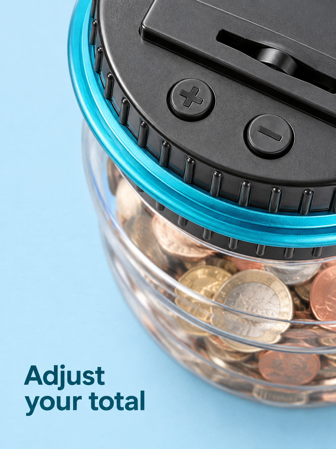 Digital Piggy Bank Coin Counter with LCD Savings Total