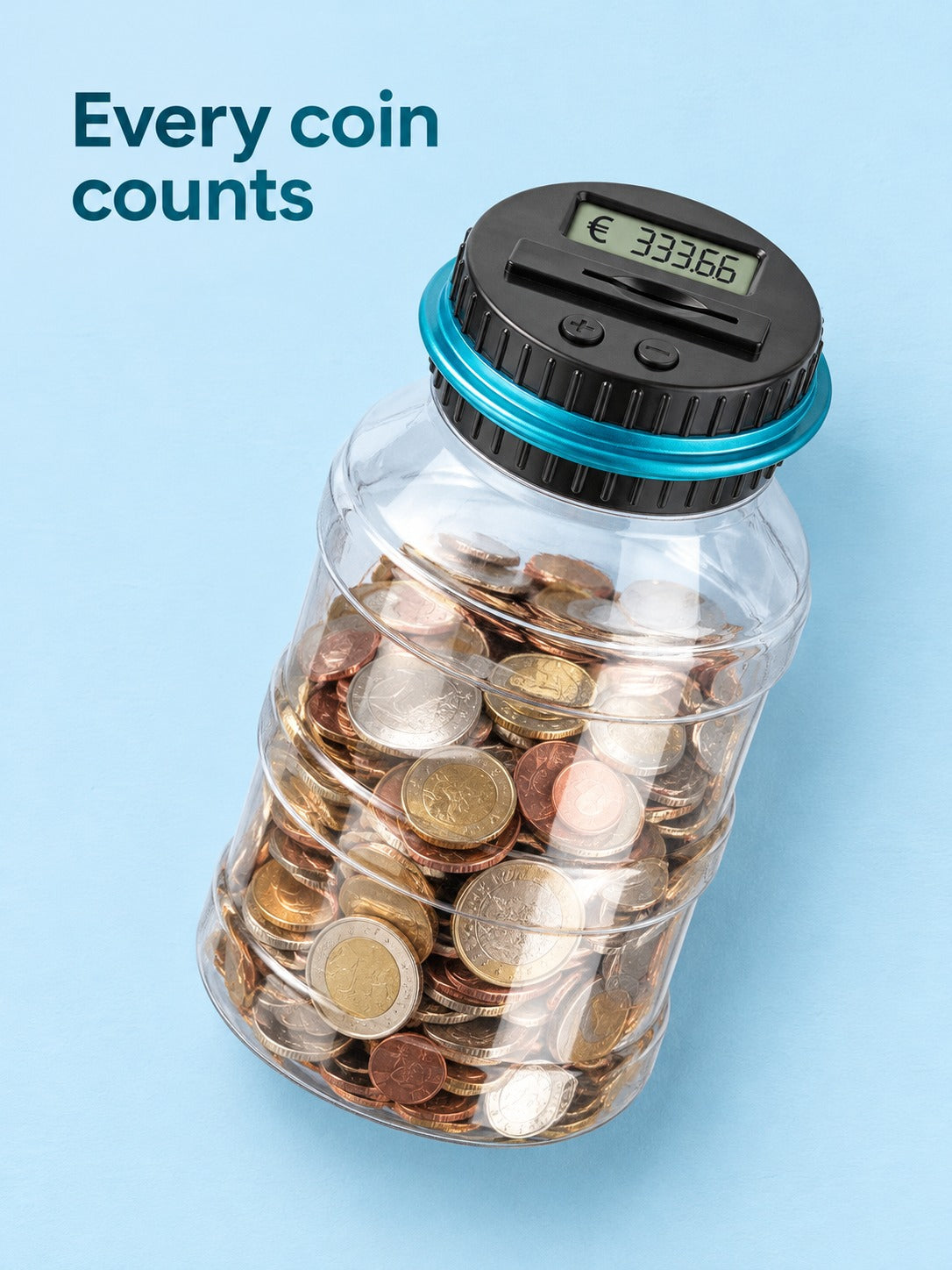 Digital Piggy Bank Coin Counter with LCD Savings Total