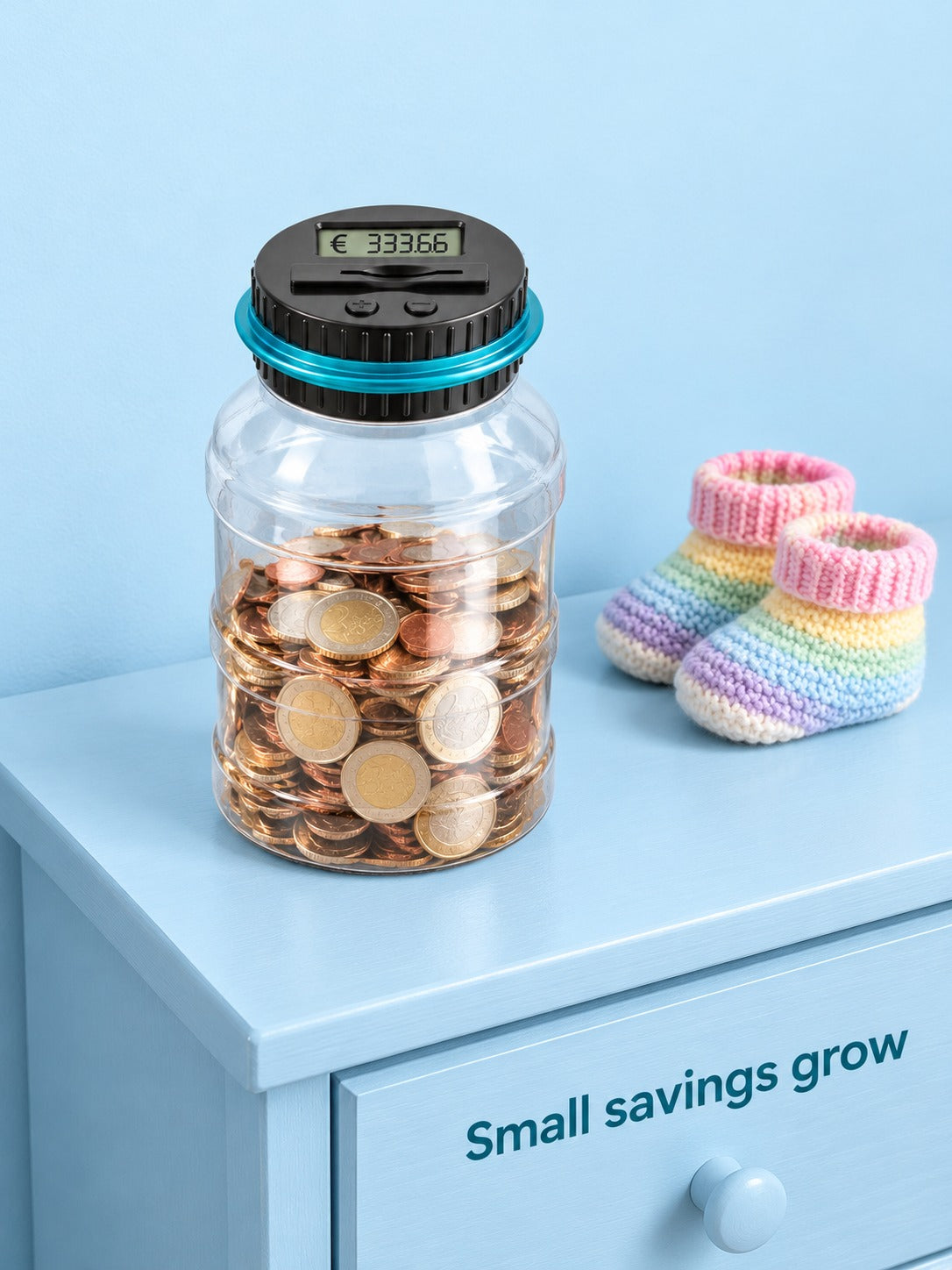 Digital Piggy Bank Coin Counter with LCD Savings Total