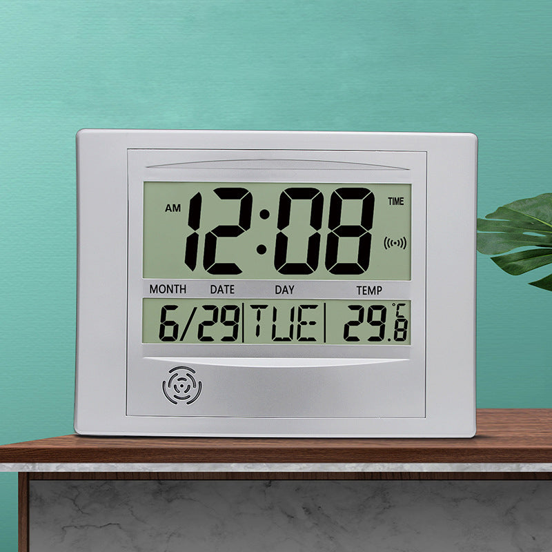 Digital Wall Clock With Time, Date, Day & Temperature