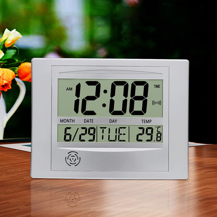 Digital Wall Clock With Time, Date, Day & Temperature
