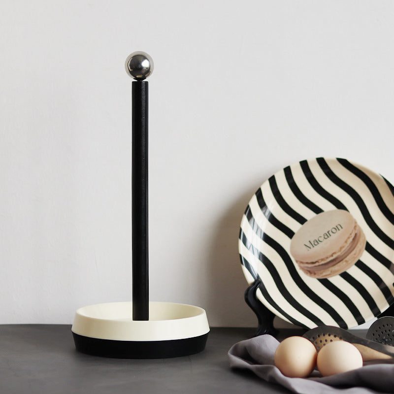 Vertical Paper Towel Holder with Chrome Ball Top and Base