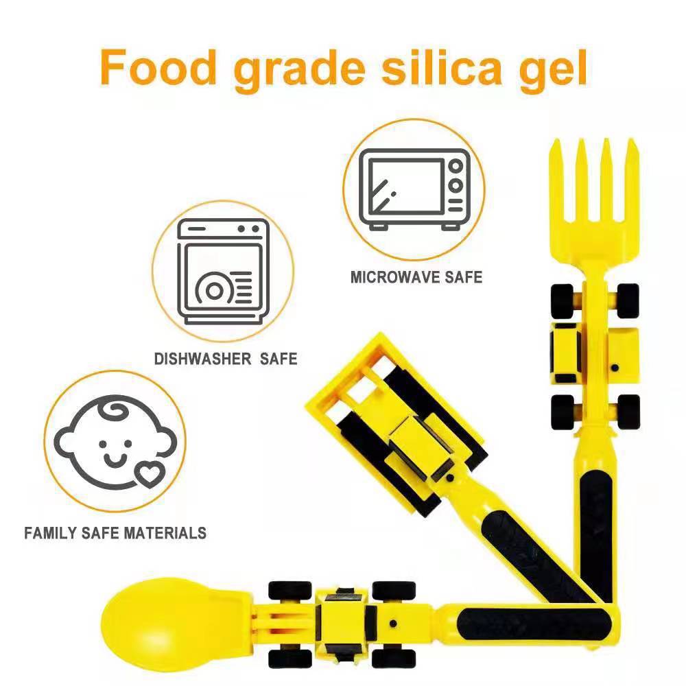 Construction Utensil Set for Kids | Playful Mealtimes