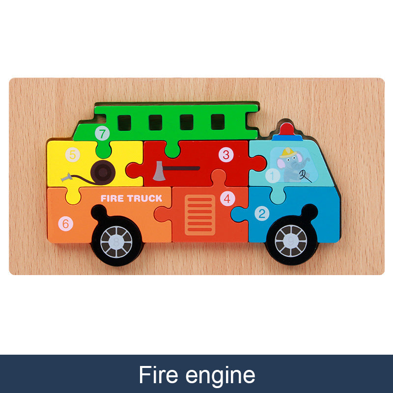 Dinosaur Wooden Puzzle for Fine Motor Skill Building