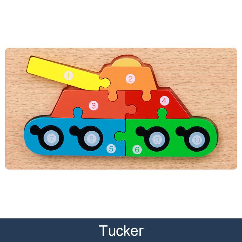 Dinosaur Wooden Puzzle for Fine Motor Skill Building