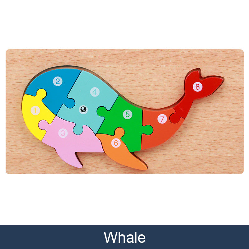 Dinosaur Wooden Puzzle for Fine Motor Skill Building