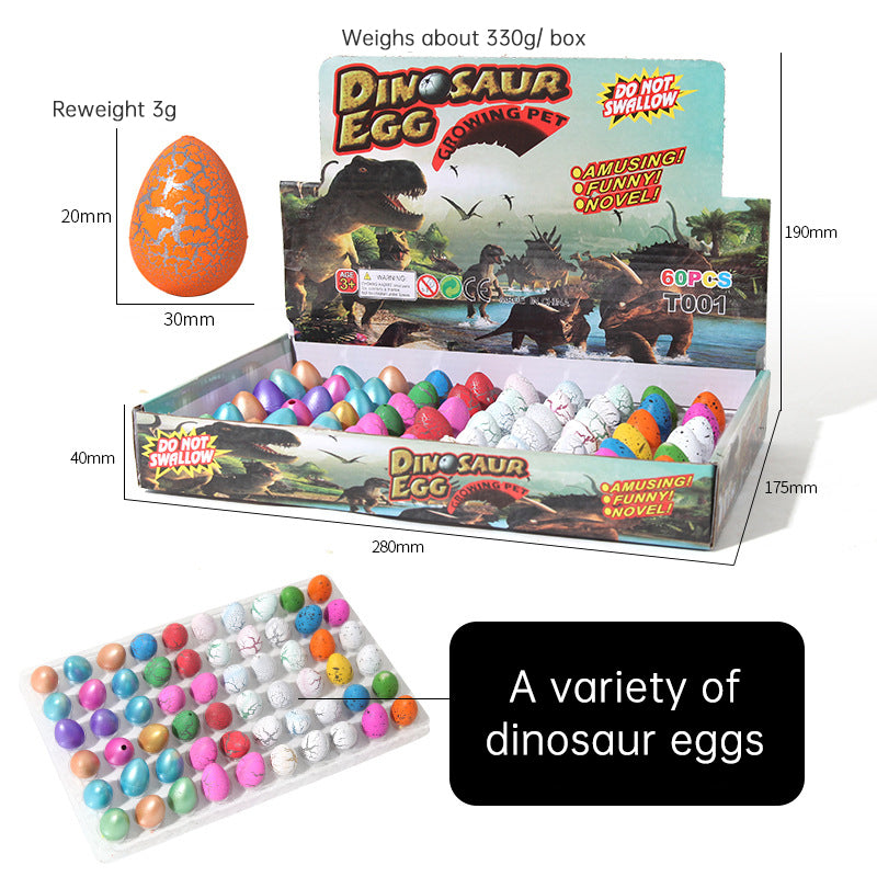 Dinosaur Egg Hatch Toys – 60pc Water Surprise Set