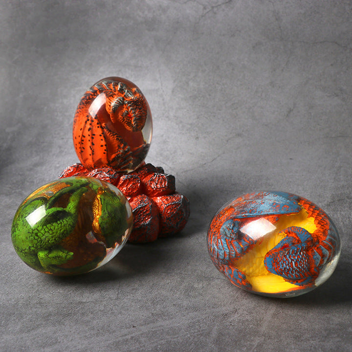 Dinosaur Egg Resin Ornament – Glowing Lava Fantasy